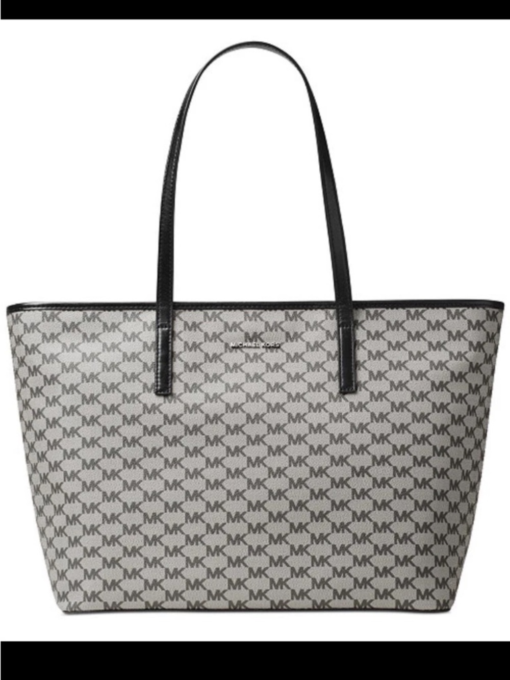 Michael Kors Gray and Black MK Logo Tote